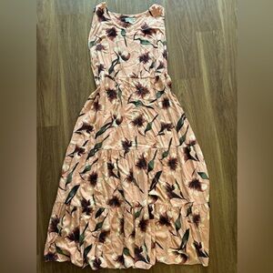 Ava & Viv Peach Floral Maxi Dress